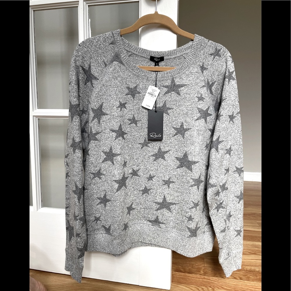 NWT RAILS Theo Melange Gray Stars